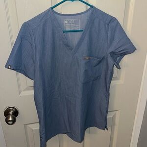 Figs heather indigo scrub top size small